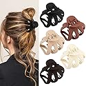 Atoden Hair Clips, 5Pcs Octopus Matte Hair Claws for Women, Large 3.15" Hair Clips for Thick Hair, Non-slip Jaw Clips, Hair Accessories