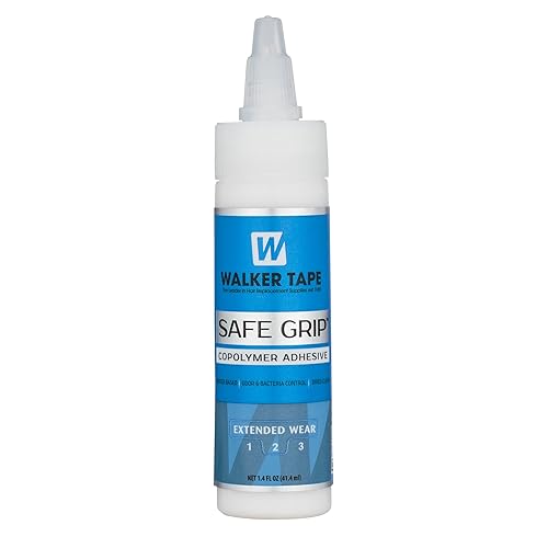 Walker Tape Safe Grip Adhesive 1.4 fl oz Twist Top for Wig Installs, Lace Systems, Toupee Applications, Hair Tape Adhesive Strips, with A Gentle Hold