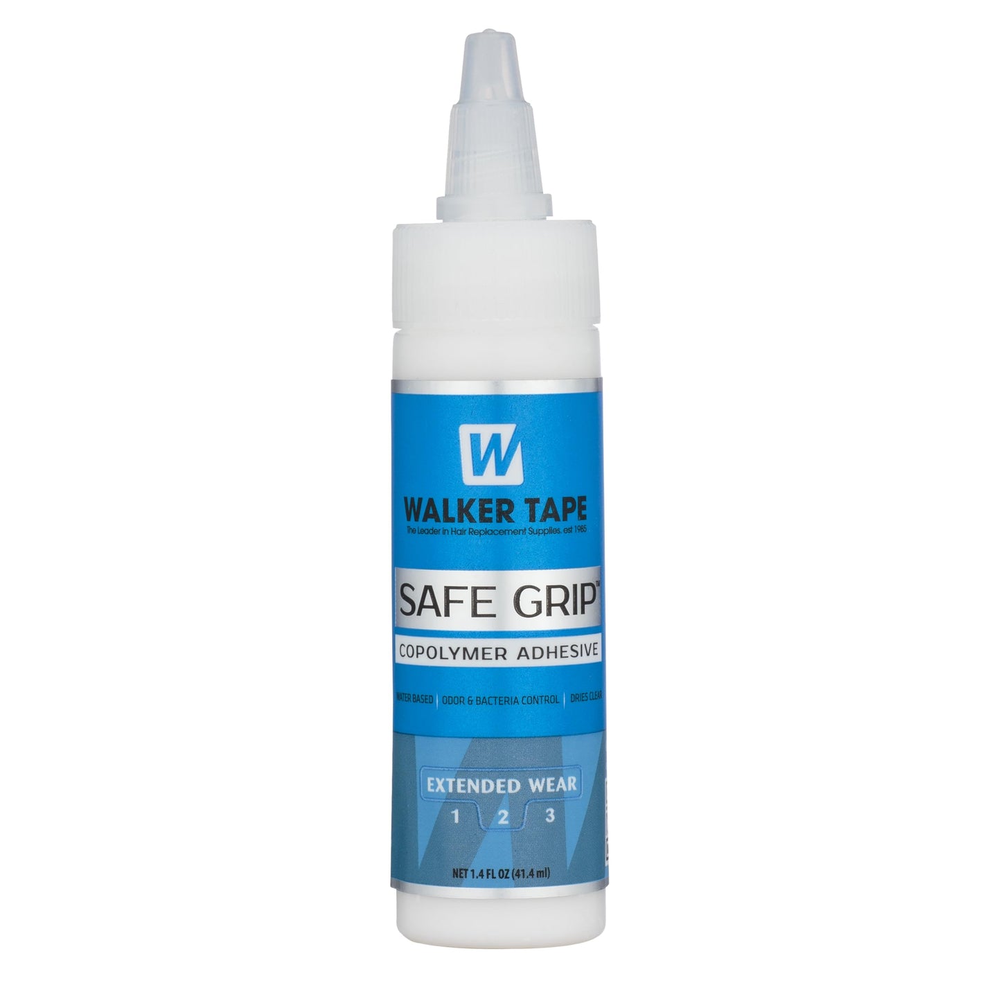 Walker Tape Safe Grip Adhesive 1.4 fl oz Twist Top for Wig Installs, Lace Systems, Toupee Applications, Hair Tape Adhesive Strips, with A Gentle Hold