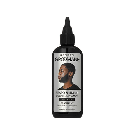 RED Pro GROOMANE Beard & Lineup Color Enhancement for Airbrush, Natural Semi-Permanent Barber Beard Dye, Long-Lasting Gray Coverage, Men Hairline