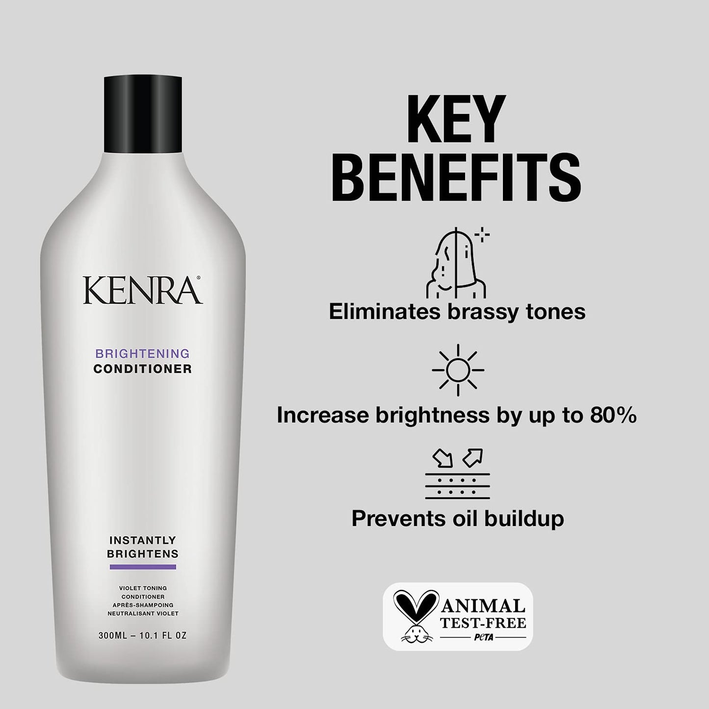 Kenra Professional Brightening Conditioner | Eliminates Brassy Tones | Purple/Violet Conditioner for Blondes, Grays, Brunettes & all Hair Types| 33.8