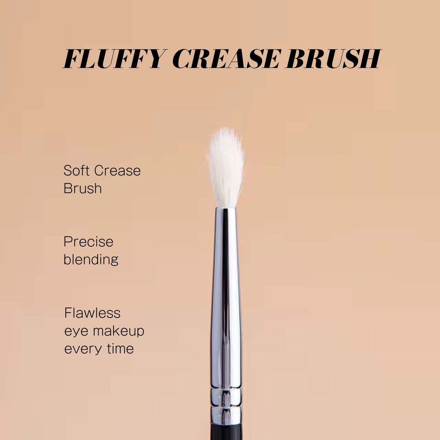 Younique Fluffy Crease Brush for Eye Makeup | Soft Synthetic Eyeshadow Blending Brush | Durable Eye Shadow Brush for Crease Precision | Lightweight
