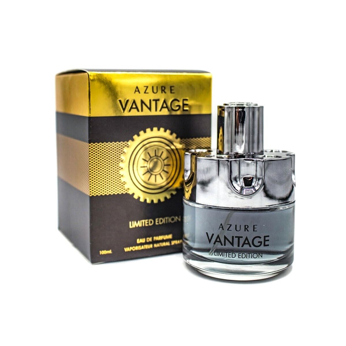 CEROD Secret Plus Azure Vantage Aqua and Azure Vantage Limited Edition Kit Cologne for Men/Eau de Parfum Natural Spray Vaporizateur 3.4 oz 100 ml