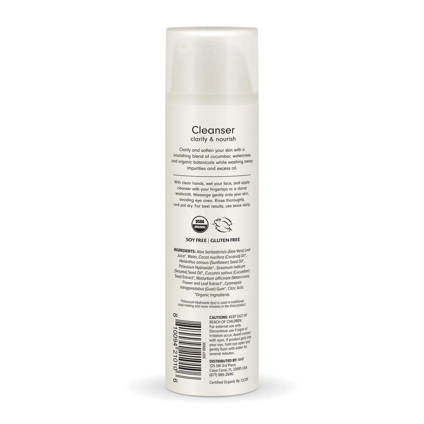 Ola Botanicals Organic Cleanser (5 Fl. Oz.), 1 Bottle, Clarify & Nourish Skin, Certified USDA Organic, Gluten Free, Soy Free, Dr. Mercola