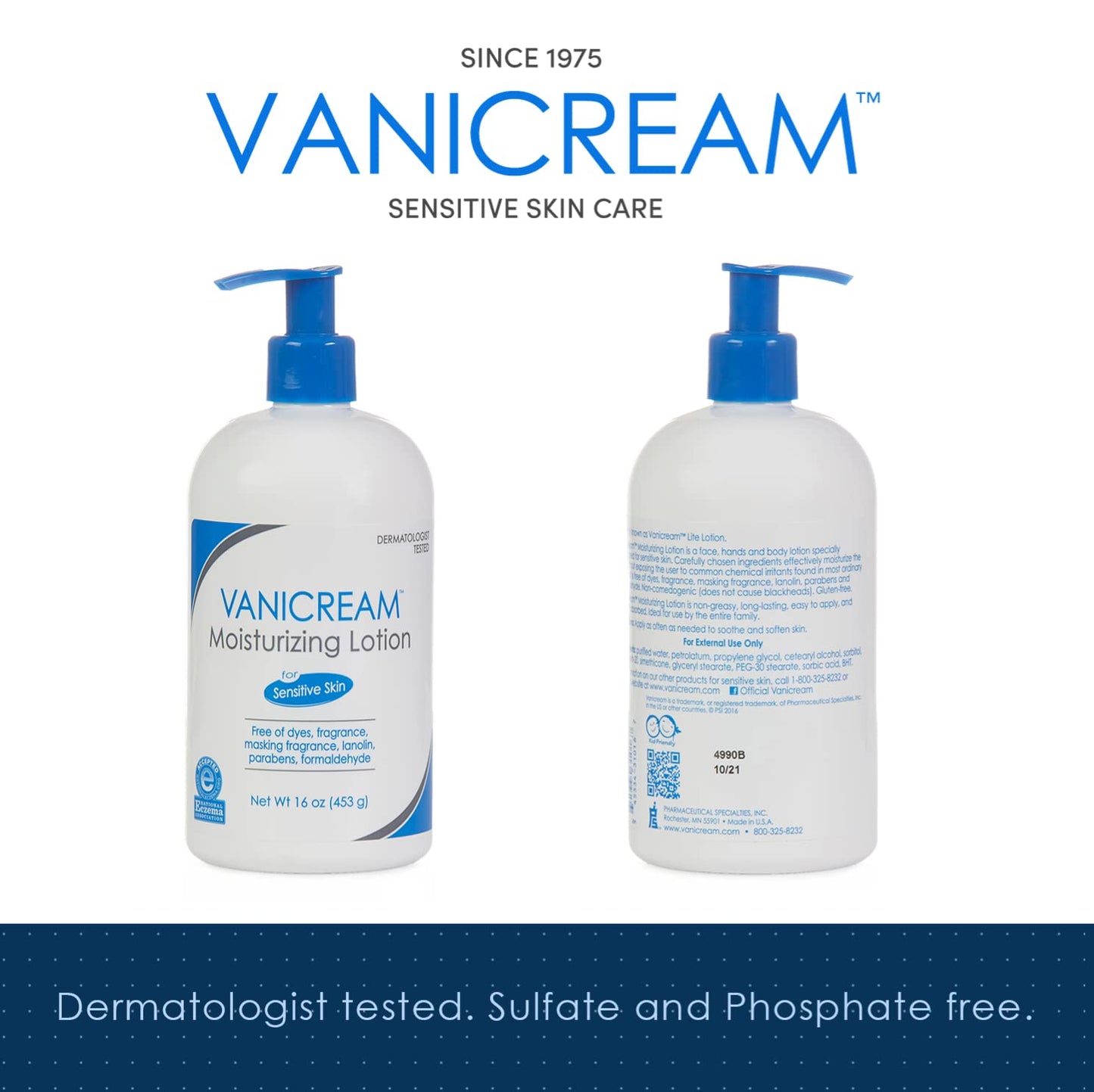Vanicream Moisturizing Lotion with Pump Dispenser - 16 Fl Oz (Pack of 12) - Formulated Without Common Irritants for Those with Sensitive Skin (Pack Beauty and Personal Care Vanicream