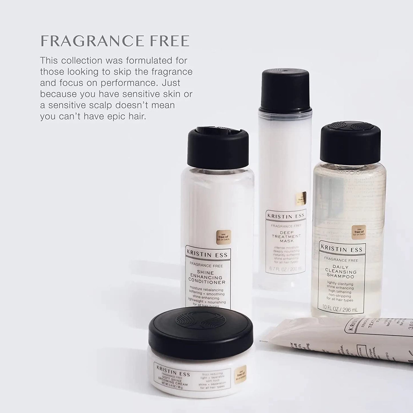 Kristin Ess Hair Fragrance Free Shampoo and Conditioner Set | Sulfate Free and Color Safe Shampoo and Conditioner | Hydrating + Moisturizing | Vegan |