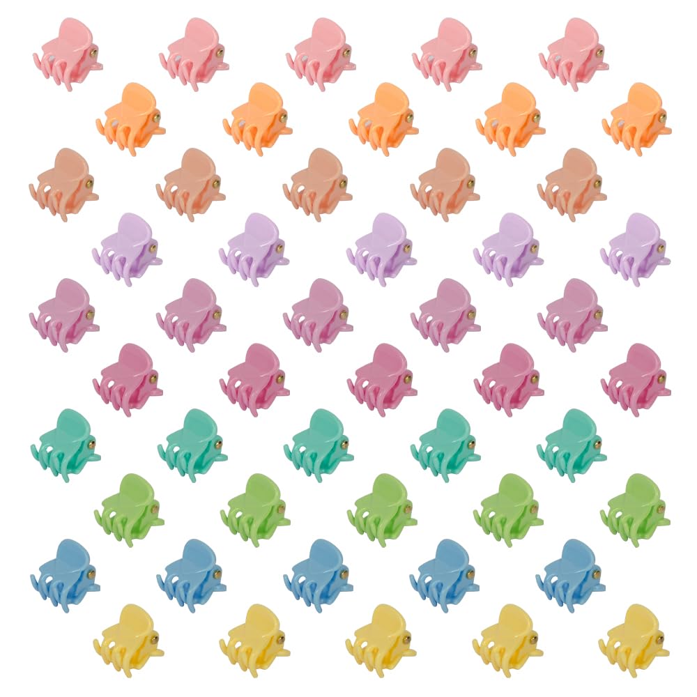 50 PCS Mini Hair Claw Clips? Bangs Strong Grip Multifunction Clamp Clips. (Macaron) Beauty and Personal Care Yongdeli Default Title