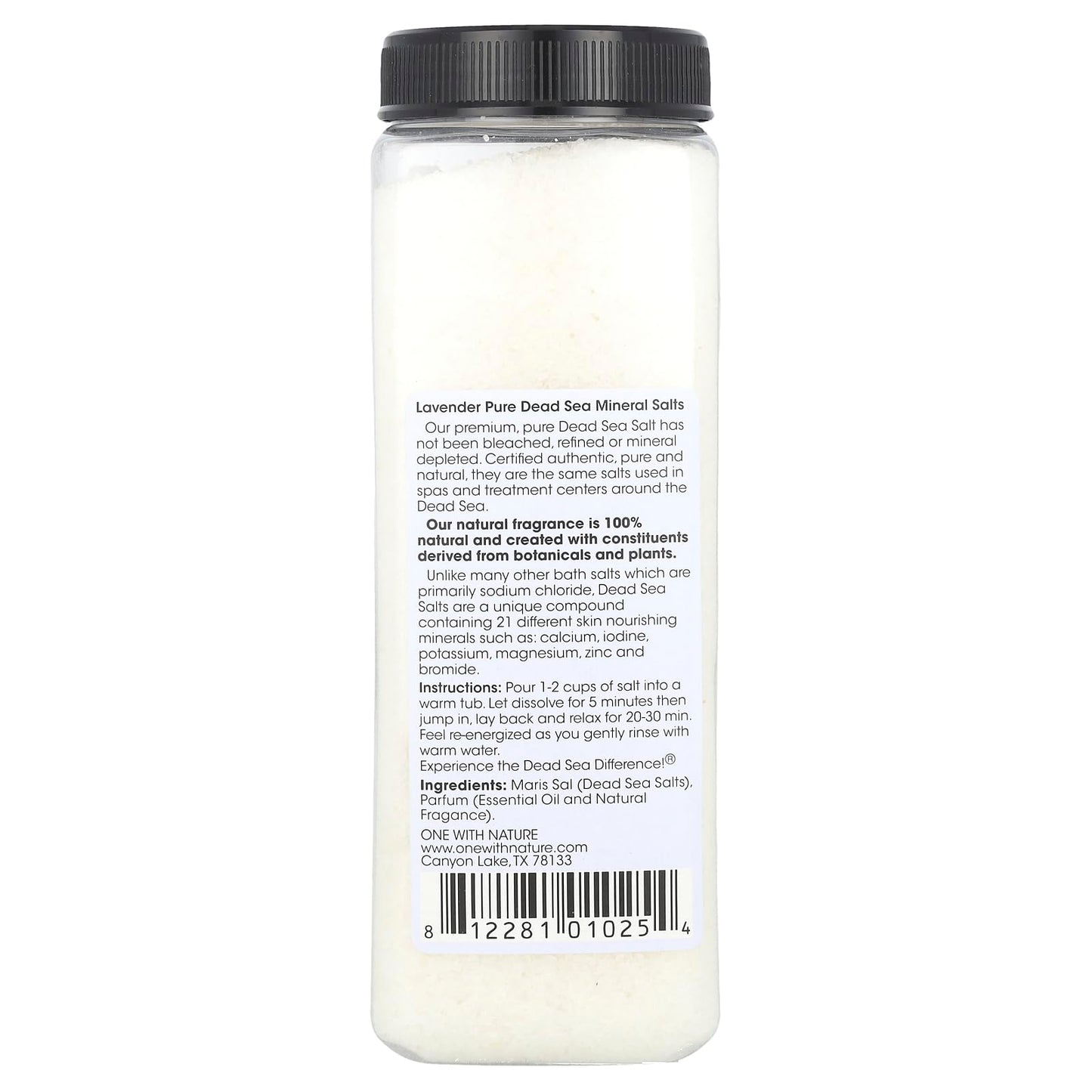 One With Nature Bath Salt Relax Lavender Beauty and Personal Care One With Nature