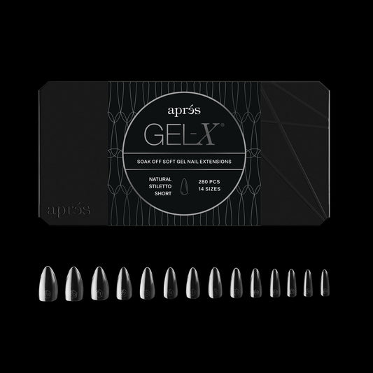 Apres Gel-X® Stiletto Box of Nail Tips | 280 Gel-X Tips, Soft Gel Tips, 14 Sizes 00-9 | Half-sizes Included (Natural Stiletto Short, 280 Count) Beauty & Personal Care APRÉS