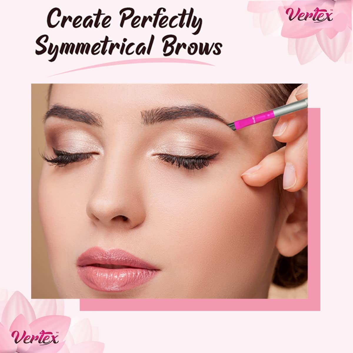 Firm Eyebrow Brush Kit For Makeup Pomade Tint Stencil Color Waterproof Applicator 2 Pc Angled Eye Brow Lamination Kit To Contour Conceal Brows