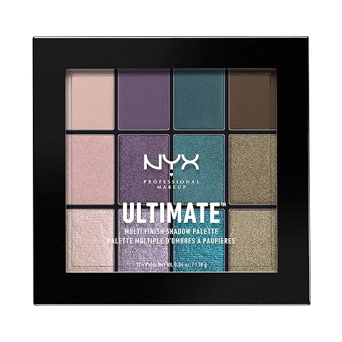 NYX PROFESSIONAL MAKEUP Ultimate Multi-Finish Shadow Palette, Eyeshadow Palette - Smoke Screen