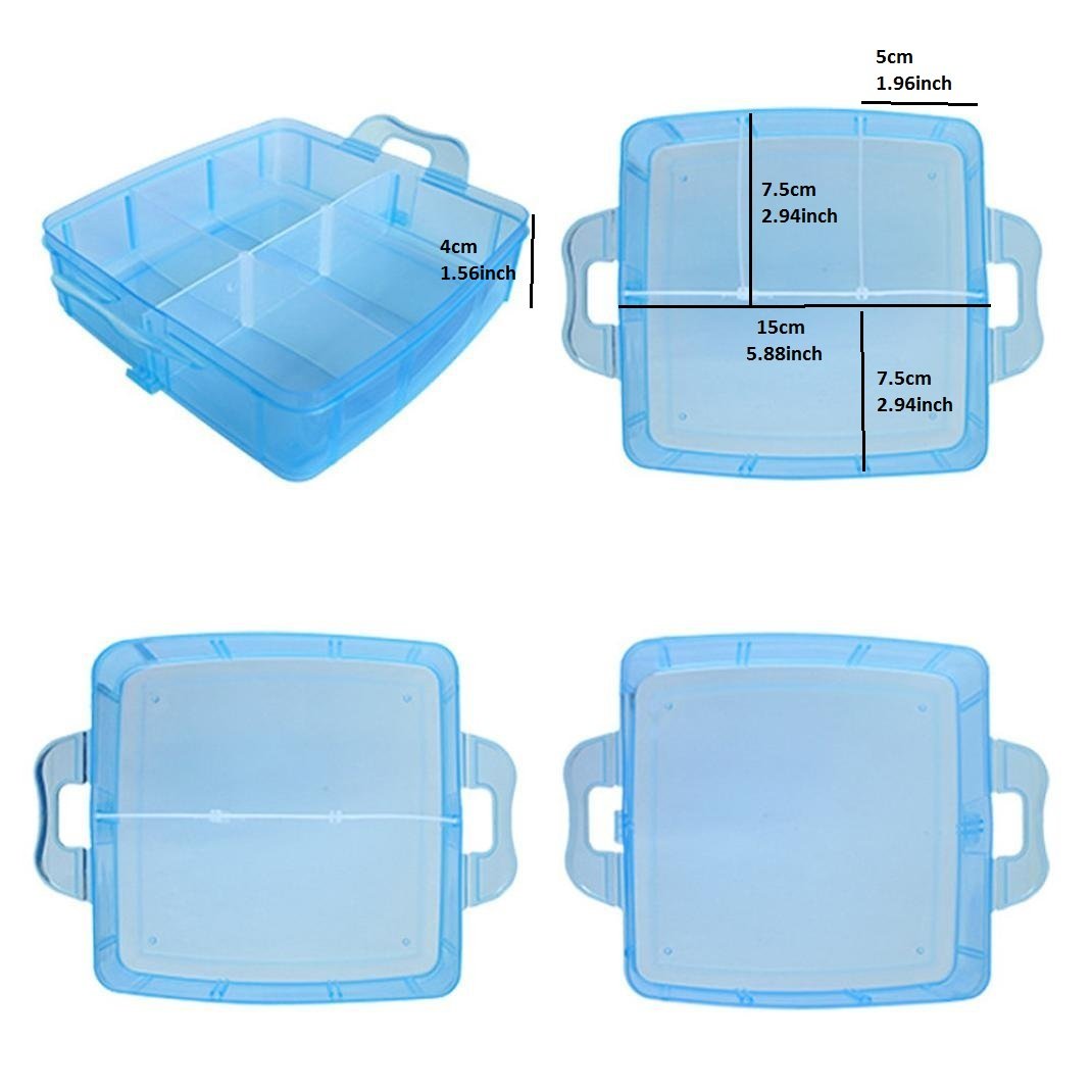 Kamay's 3-Tier Transparent Stackable Adjustable Compartment Slot ...