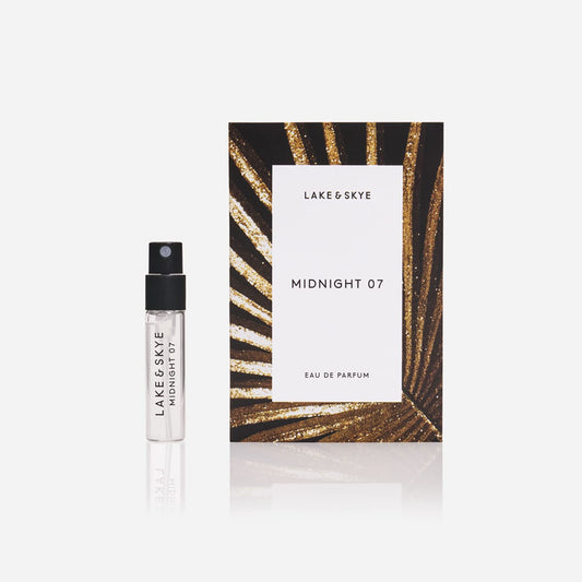 Lake & Skye Midnight 07 Eau de Parfum Spray - 0.06 fl oz (2 ml) Long Lasting Fragrance - Amber, Vanilla, Patchouli, Rose, Fruity, Vegan, Paraben-Free