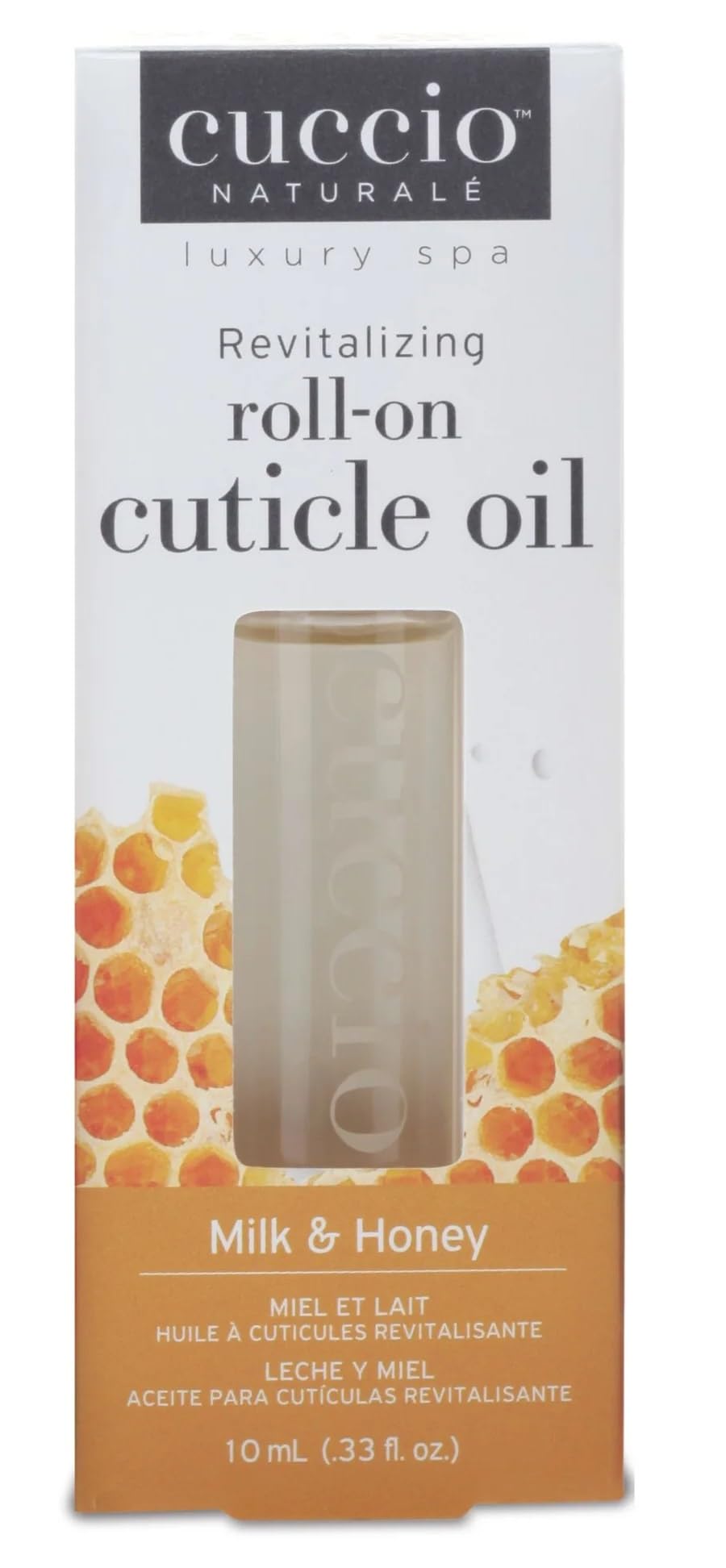Cuccio Naturale Revitalizing Roll-On Cuticle Oil - Milk & Honey - 10ml - Nourishing and Hydrating Treatment for Healthier Nails & Cuticles