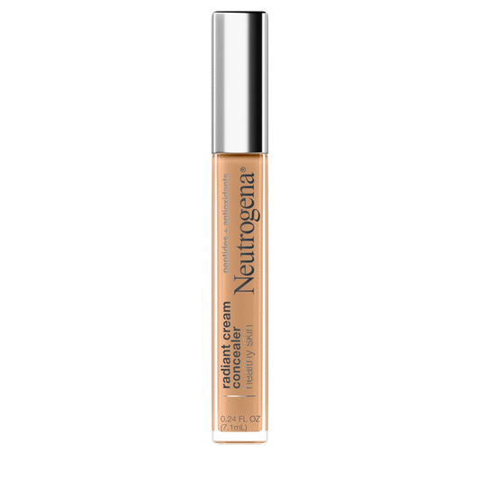 Neutrogena Healthy Skin Radiant Brightening Cream Concealer with Peptides & Vitamin E Antioxidant,Lightweight Perfecting Concealer