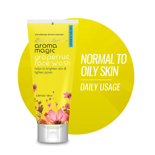 Aroma Magic Grapefruit Face Wash | Daily Cleanser for Normal to Oily Skin | Controls Oil, Tightens Pores, Revives & Refreshes Skin | Day & Night Use |