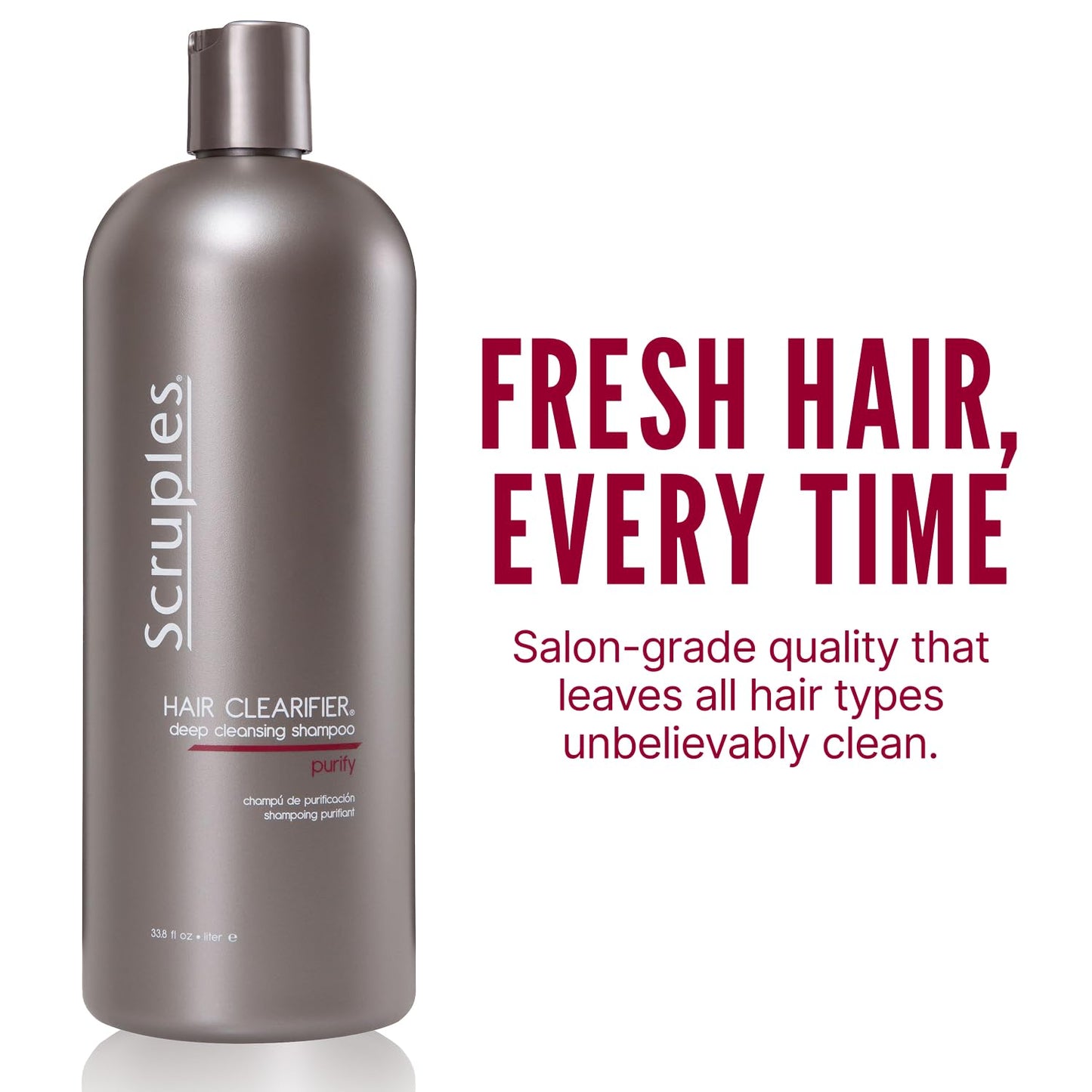 Scruples Hair Clearifier Shampoo - Professional Grade Deep Cleansing Shampoo - Clarifying Agents Remove Metals, Minerals and Chlorine - Detox