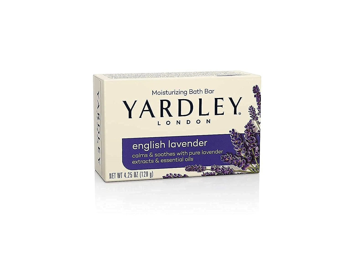 Yardley London English Lavender with Essential Oils Soap Bar, 4.25 oz Bar (Pack of 4)