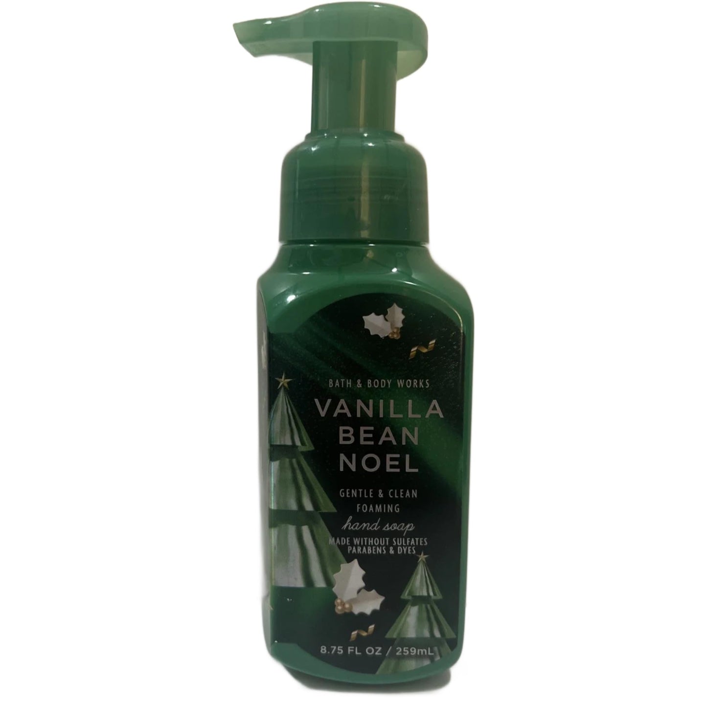 Bath and Body Works VANILLA BEAN NOEL Gentle Foaming Hand Soap 8.75 Fluid Ounce (2018 Edition)