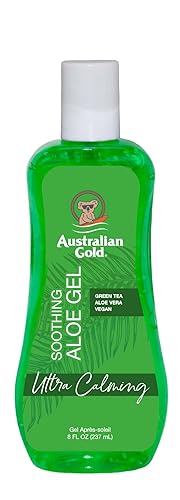 Australian Gold Soothing Aloe Vera After Sun Gel -Relieves Sunburn Pain and Hot & Itchy Skin, Soothing Aloe After Sun Gel, 8 Fl Oz (A70623-1)