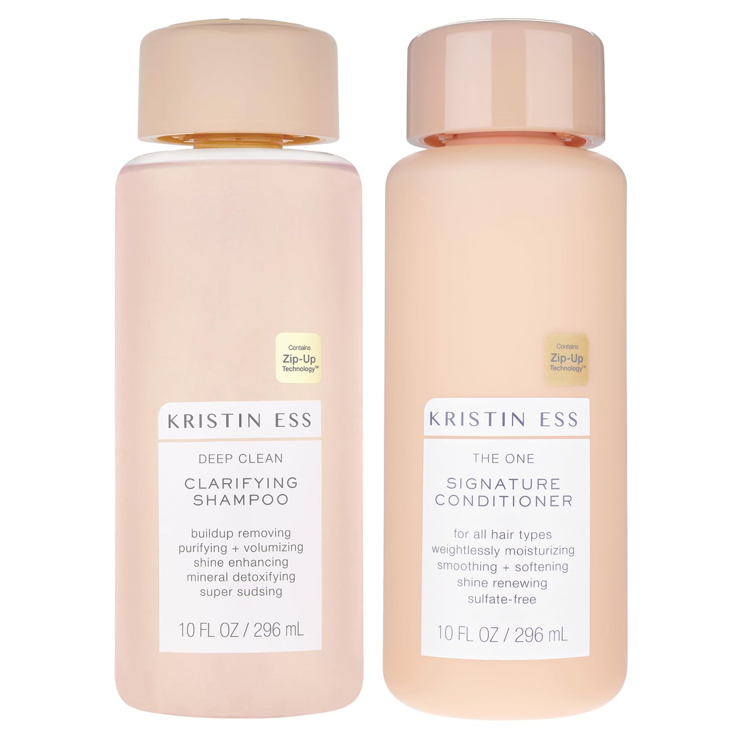 Kristin Ess Deep Clean Clarifying Shampoo and Conditioner Set for Oily & Dry Damaged Hair & Build Up - Moisturizes, Smooths, Detangles + Softens Hair
