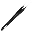 Ingrown Hair Tweezers | Pointed Tip | Black |Precision Stainless Steel | Extra Sharp and Perfectly Aligned for Ingrown Hair Treatment & Splinter