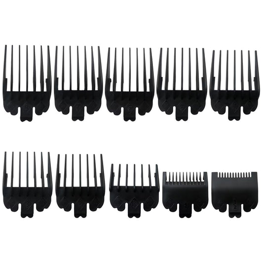 Misimain New 10-Piece Hair Clipper Guards Set Compatible for Wahl, for Andis, and More 1/16" to 1" Cutting Lengths - Black Beauty and Personal Care Misimain