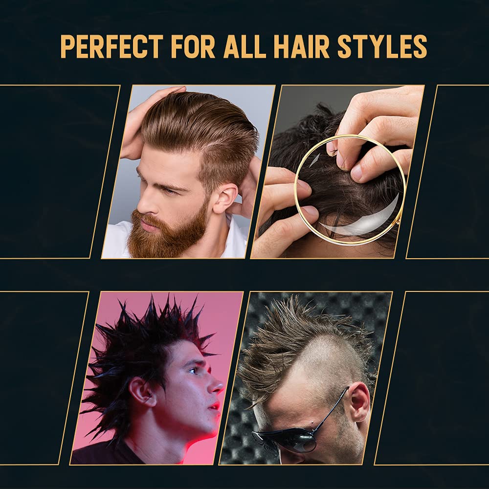 Woody's Wood Glue Extreme Hold Hair Gel for Men - Mens Hair Gel Strong Hold, Non-Flaking, High Shine Styling for All Hairstyles, 4 oz