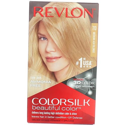 Revlon ColorSilk Hair Color 70 Medium Ash Blonde 1 Each (Pack of 11)