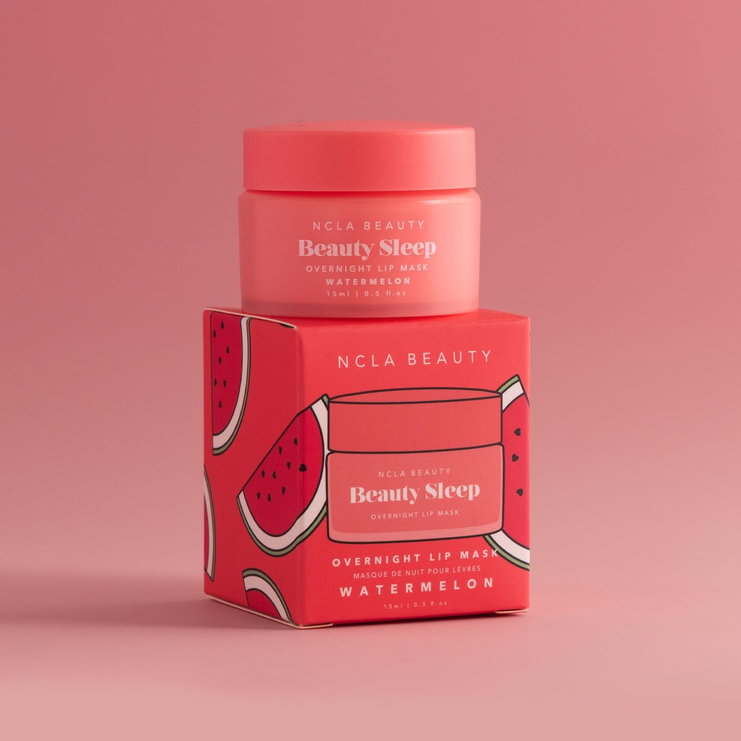 NCLA Beauty Sleep Overnight Lip Mask - Lip Mask for Women - Nourishes and Hydrates with Castor Seed Oil and Shea Butter - Watermelon - 0.5 oz