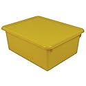 Romanoff Products 5" Stowaway Letter Box with Lid, Yellow
