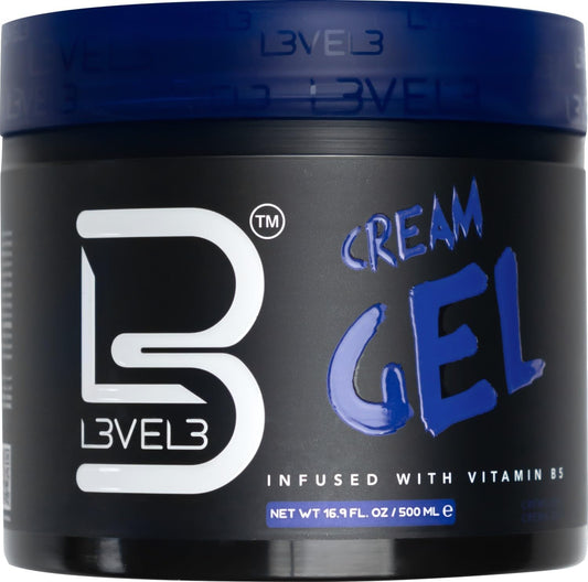 L3 Level 3 Cream Gel - Provides Volume and Medium Hold - With Vitamins to Nourish and Protect Hair Level Three Mens Hair Styling Cream (500 ML
