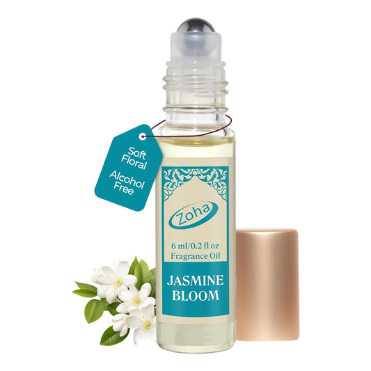Zoha Jasmine Bloom | Roll on Perfumes for Women & Men | Alcohol-free Jasmine Perfume Oil | Travel Size Long Lasting Fragrance | 6ml Roller Beauty & Personal Care Zoha