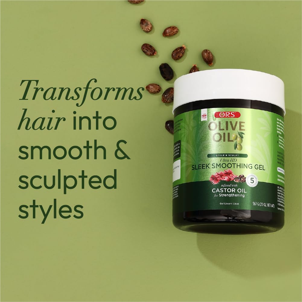 ORS Olive Oil Style & Sculpt Ultra HD Sleek Smoothing Gel with Castor Oil 20 Ounces