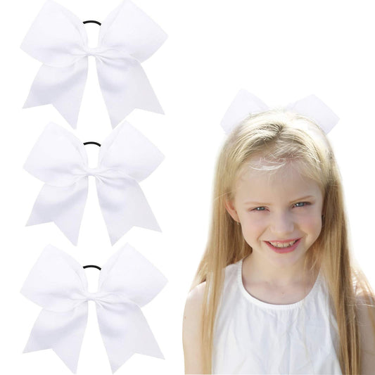 Oaoleer 8inch Jumbo Large Cheer Bows Ponytail Holder Elastic Band Handmade Boutique Hair Accessories for Cheerleading Teen Girls College Women Sports
