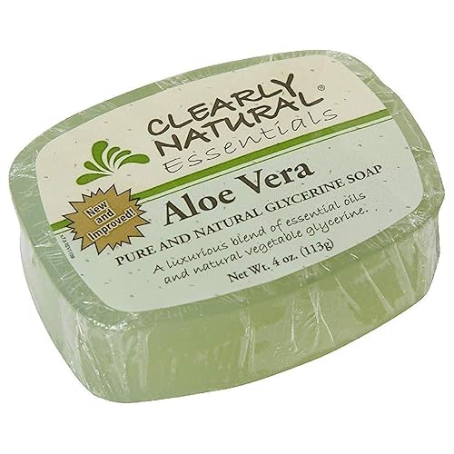 Clearly Natural Glycerine Bar Soap Aloe Vera, 4 oz, 4pack