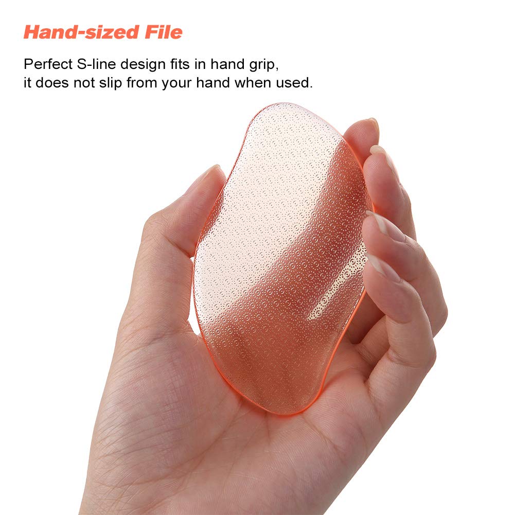 BEZOX Glass Foot File Callus Remover, Crystal Pedicure Foot Rasp for Callused, Coarse, Hard Skin Removal, Portable Hand Sized Foot Scraper for Cracked