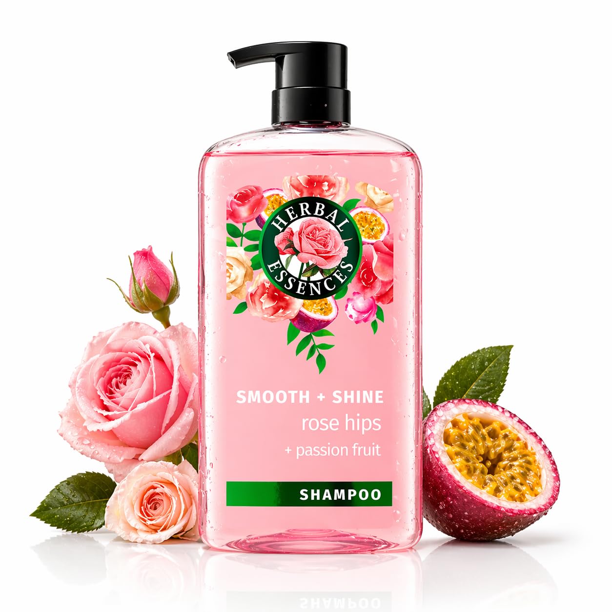 Herbal Essences Shampoo, Rose Hips + Passionfruit - Smooth Collection, Shiny Hair with Vitamin E & Jojoba, Safe for Color Treated Hair, Floral Scent Beauty and Personal Care Herbal Essences Default Title