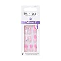KISS Impress No Glue Pedi Press-On Toenails, Light Pink, Glitter, Squoval Shape, Includes 24 Nails, Prep Pad, 1 Manicure Stick, 1 Mini File Beauty & Personal Care KISS