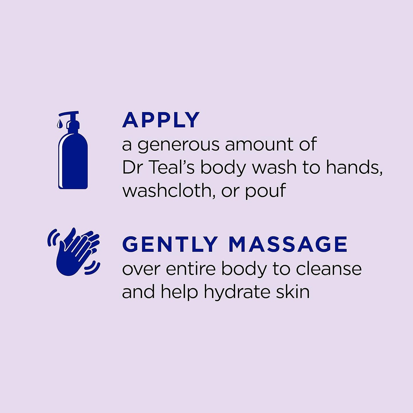 Dr. Teal's Lavender Body Wash Gift Set (2 Pack, 24oz Ea.) - Soothe & Sleep Lavender with Essential Oils Blended with Pure Epsom Salt - Ease Aches