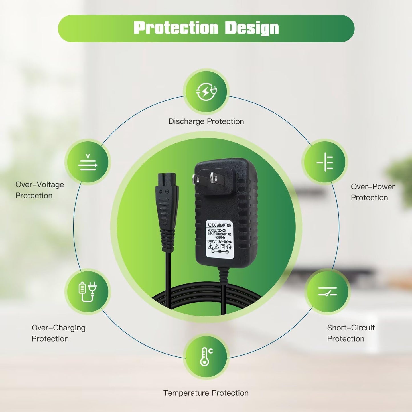RGNEIN 4.9FT/1.5M Charger Replacement for Remington Shaver, Designed for Remington MS3-3700, MS3-4000, Black Electric Razor Power Cord Adapter Beauty and Personal Care RGNEIN