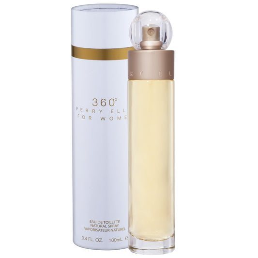 Perry Ellis 360° Eau De Toilette Spray for Women - Perfume for Women, Light & Bright Floral Fragrance, EDT, Designer Scent for Her, Long Lasting - 3.4