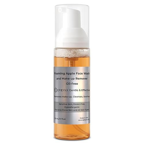 Epilynx Vegan Foaming Facial Cleanser - Makeup Remover Face Wash for Acne Prone, Dry, and Sensitive Skin - Oil-Free, Clean, and Soft Face Cleanser