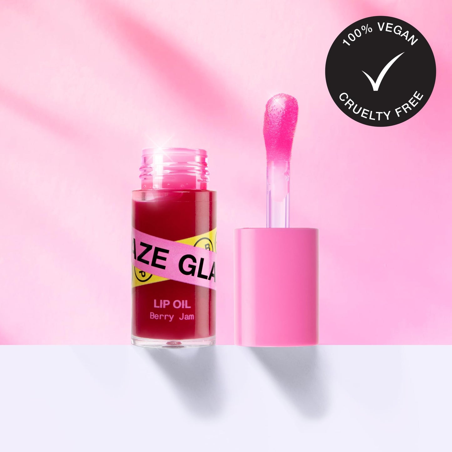 Innbeauty Project Glaze Lip Oil Berry Jam, Hydrating Vegan Lip Oil Gloss Hybrid, 0.2 OZ