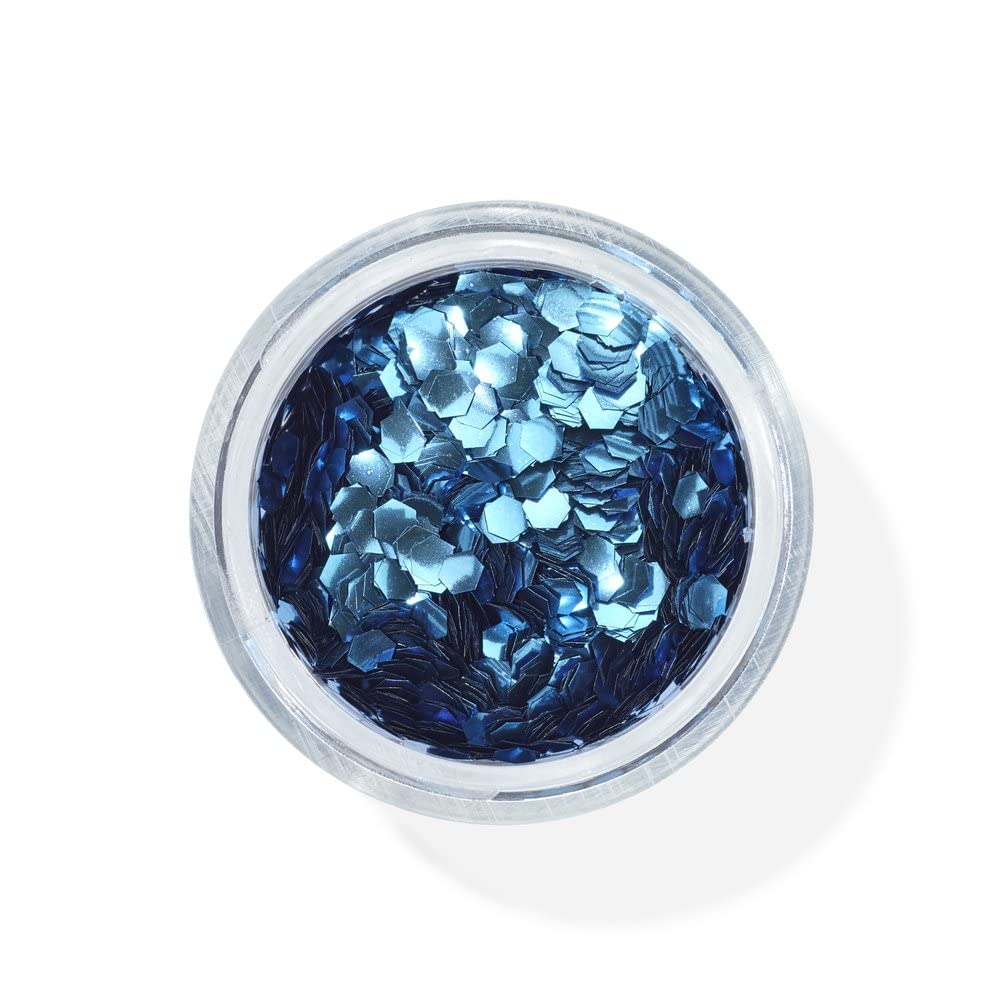 Snazaroo Chunky Bio Glitter, 5g (.17-oz) Tub, Ocean Blue