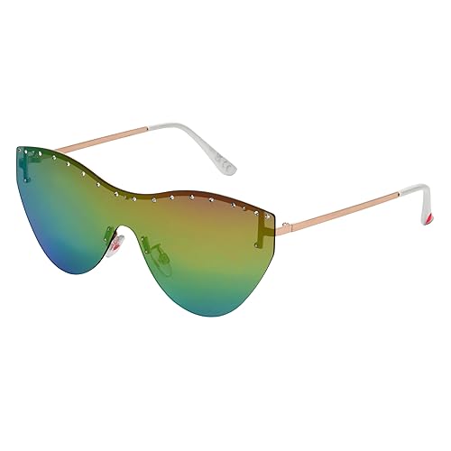 Betsey Johnson Women's Summertime Sunglasses Shield, Rainbow, 145 mm
