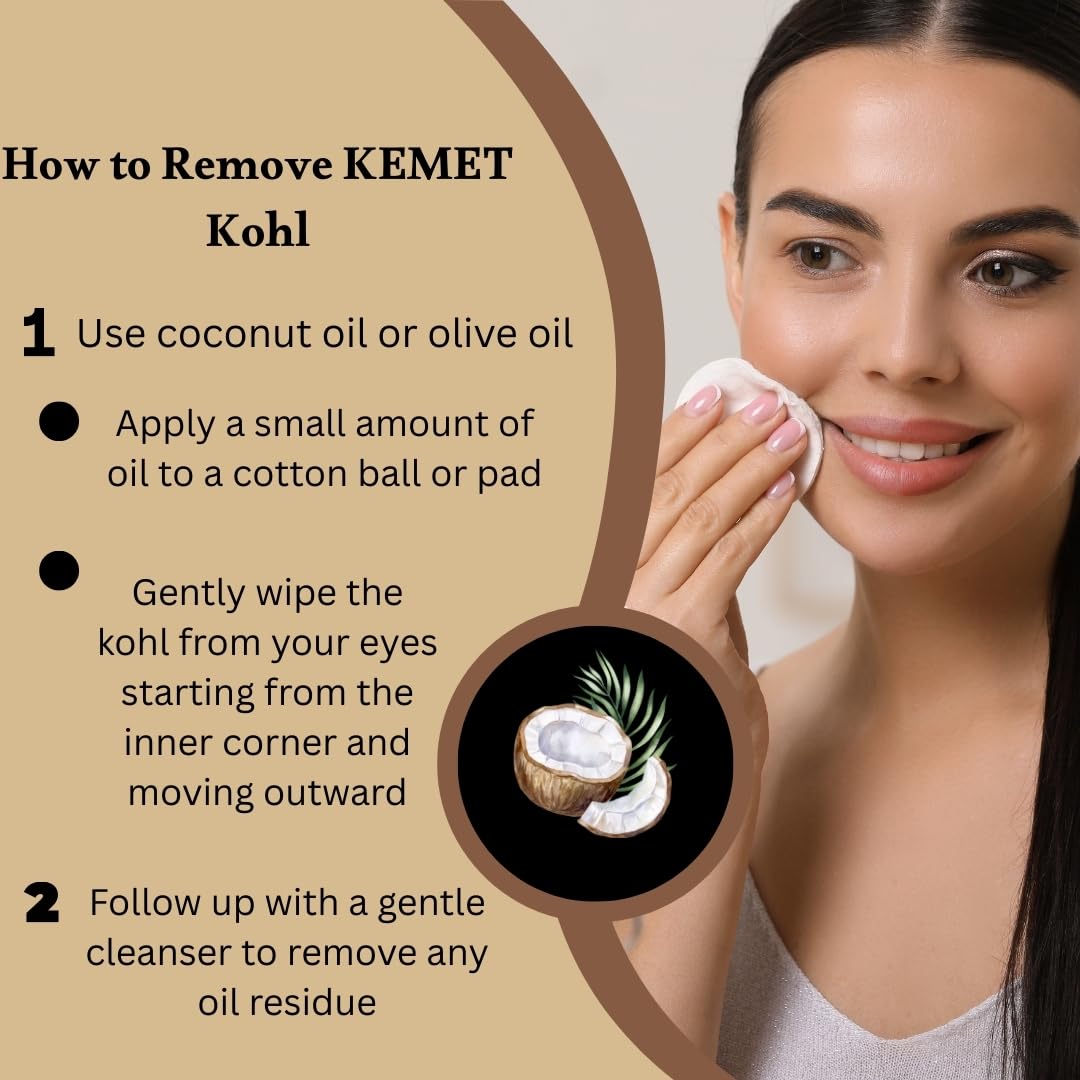 HARRAZ Kemet 100% Natural Egyptian Eyeliner in Powder Form, Handmade Eyeliner with Pharaoh packing.