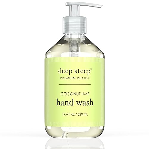Deep Steep Argan Oil Liquid Hand Wash, Coconut Lime, 17.6 Fluid Ounce