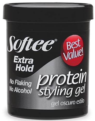 Softee Protein Styling Gel - Extra Hold, Alcohol-Free Black 15 oz.
