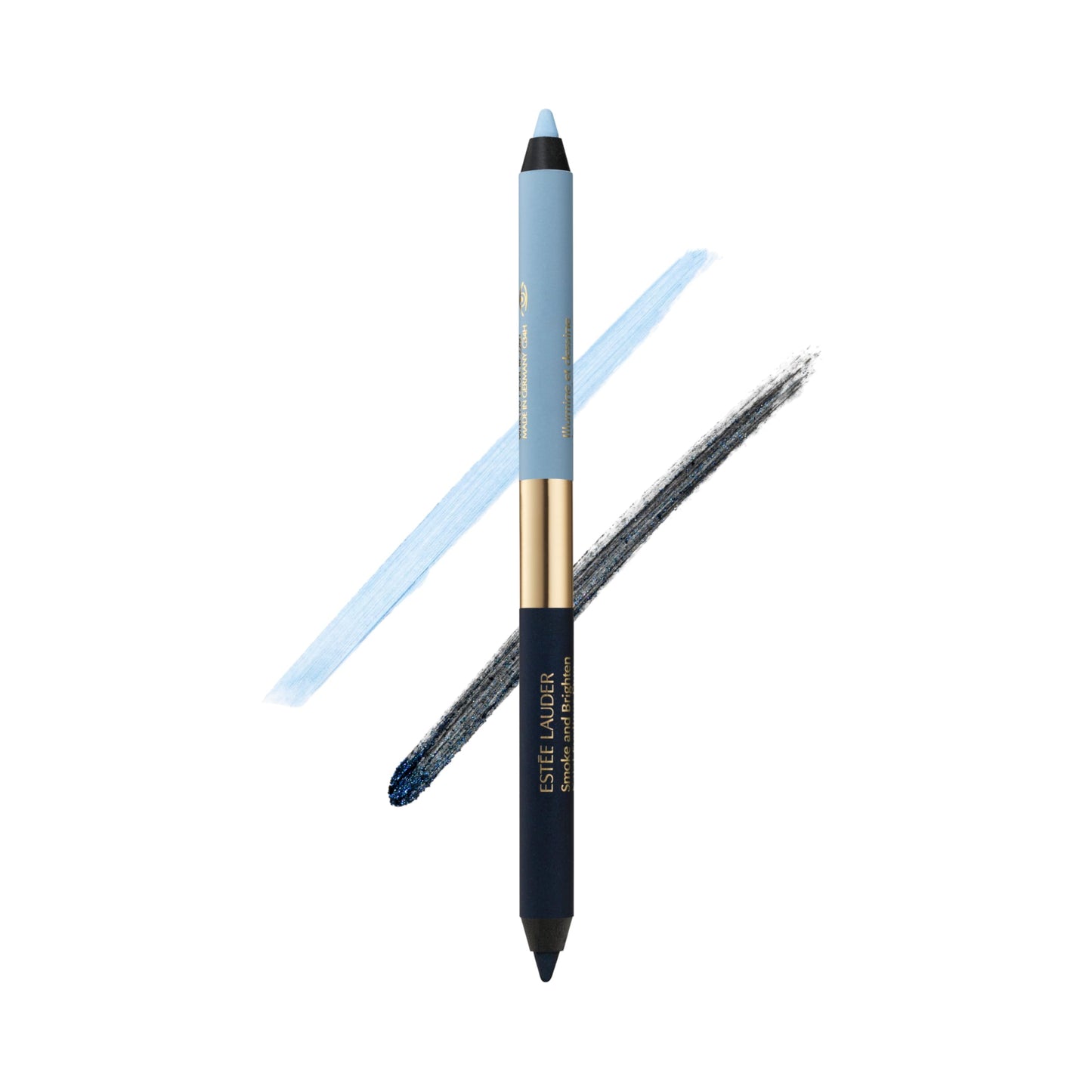 Estée Lauder Smoke and Brighten Long-Lasting Waterproof Kajal Eyeliner Pencil Duo, 0.03 Ounce, Marine/Sky Blue